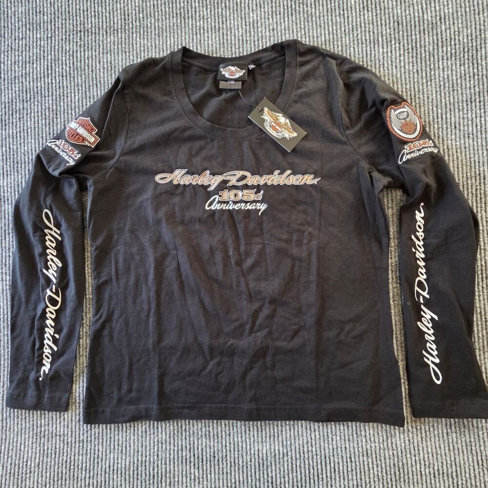 Harley-Davidson 105th Anniversary Shirt Womens XL Long Sleeve NWT 2007